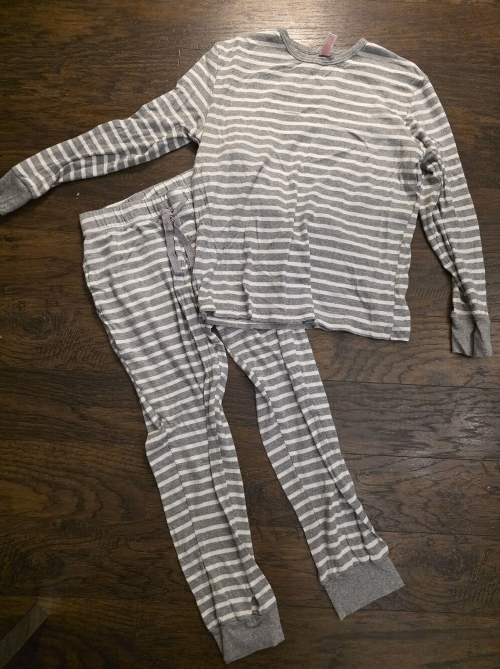 Target Men’s Gray and White Striped Sweatpants Set